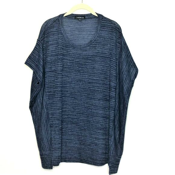 Lane Bryant Womens Sweater Size 18 Size 20 Blue Short Sleeve Boxy Oversized - Picture 1 of 10